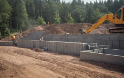 mur en pente : construire un mur en parpaing sur terrain
